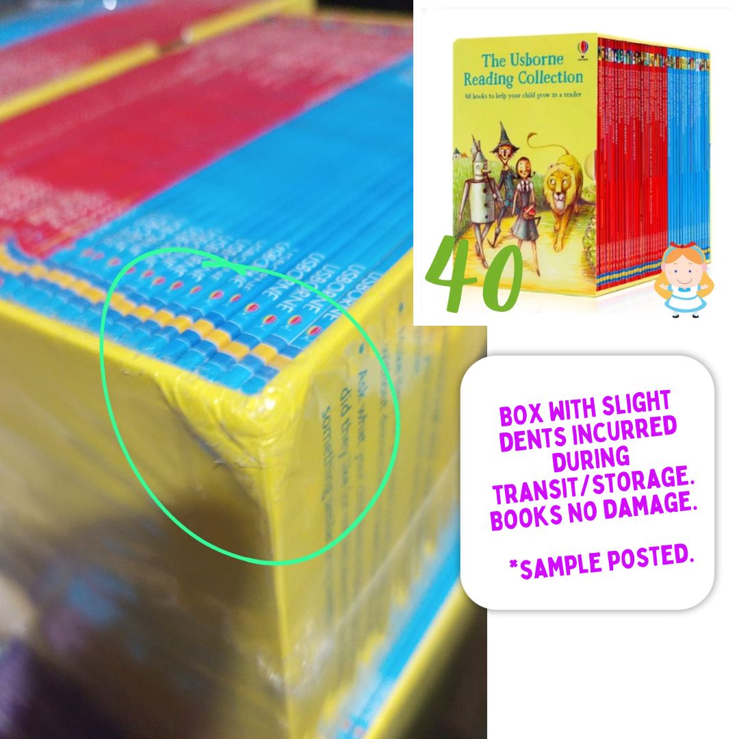 Usborne My Third Reading Collection 40 books (YELLOW BOX) - BOX with SLIGHT DENTS. brand new