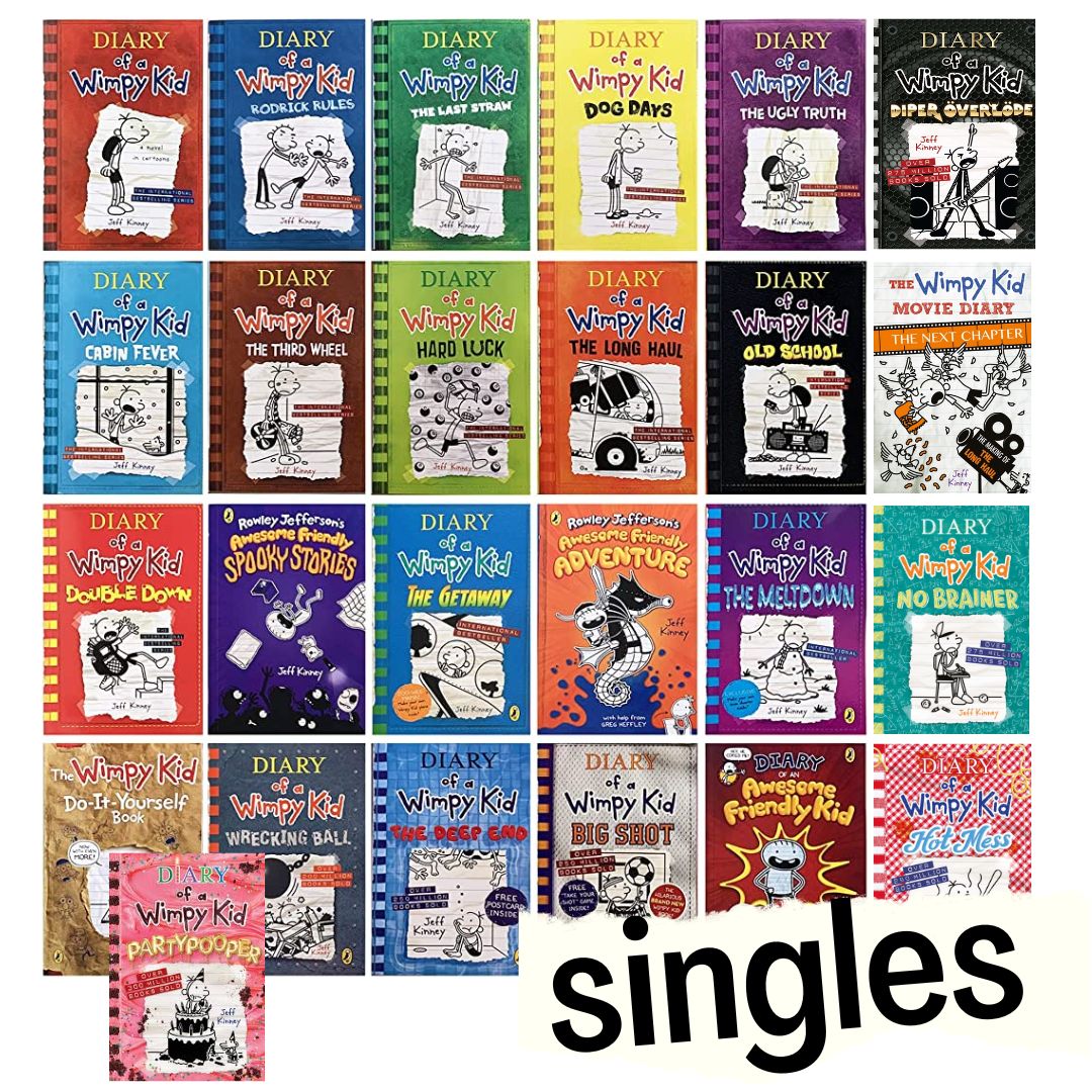 Diary of a Wimpy Kid (singles, brand new softcover, 7.5 x 5 inches each book)