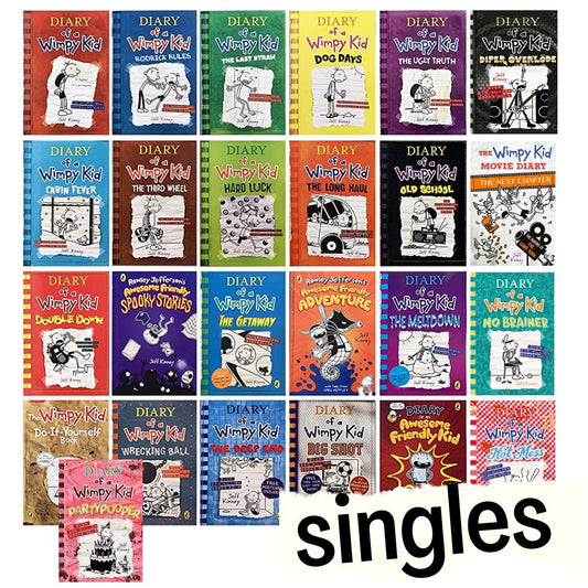 Diary of a Wimpy Kid (singles, brand new softcover, 7.5 x 5 inches each book)