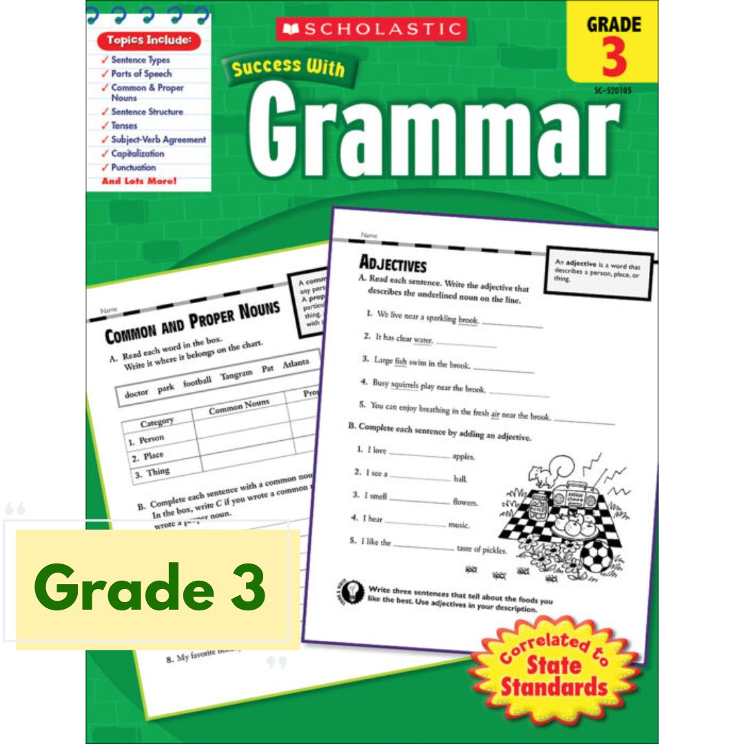 Scholastic Success: Grade THREE - GRAMMAR