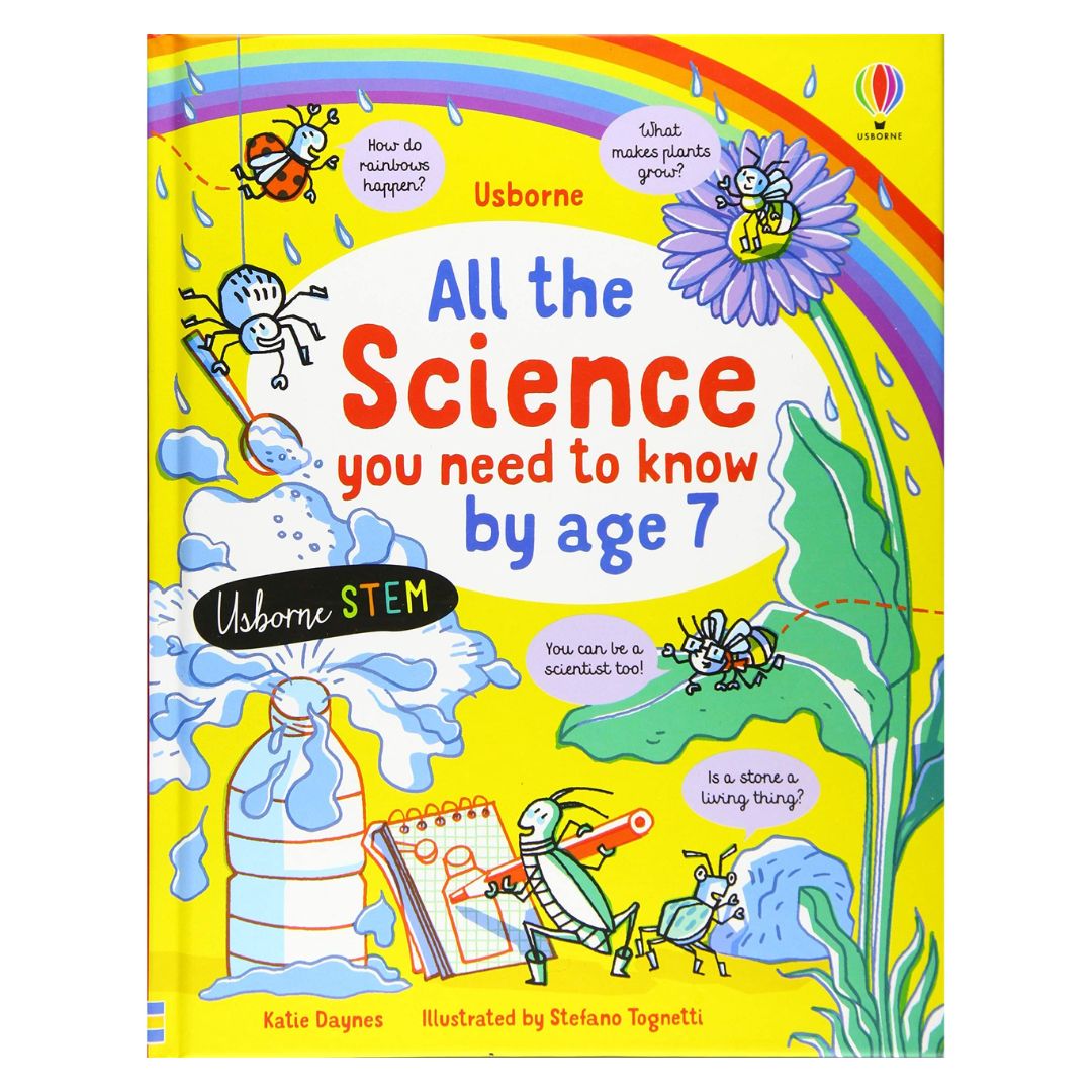 Usborne All the Science You Need to Know Before Age 7 (brand new Hardcover) with SLIGHT DENTS on book cover