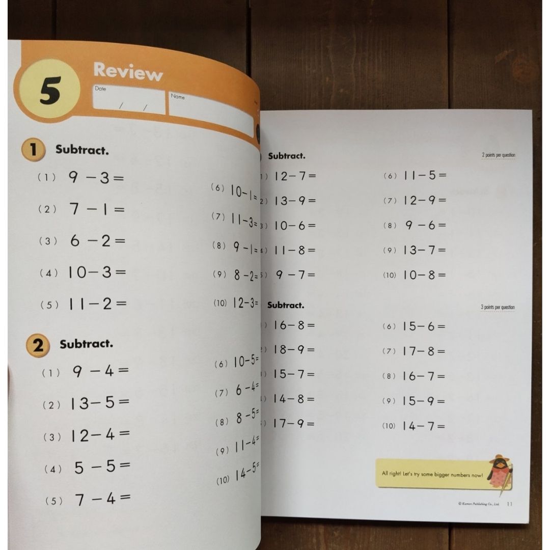 Kumon Math Workbooks for Grade 2 (2 books) Addition and Subtraction