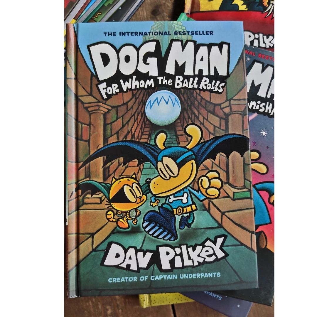 Dog Man set of 17 hardcover books, no box (slight dents and tears on book covers, book pages no damage)