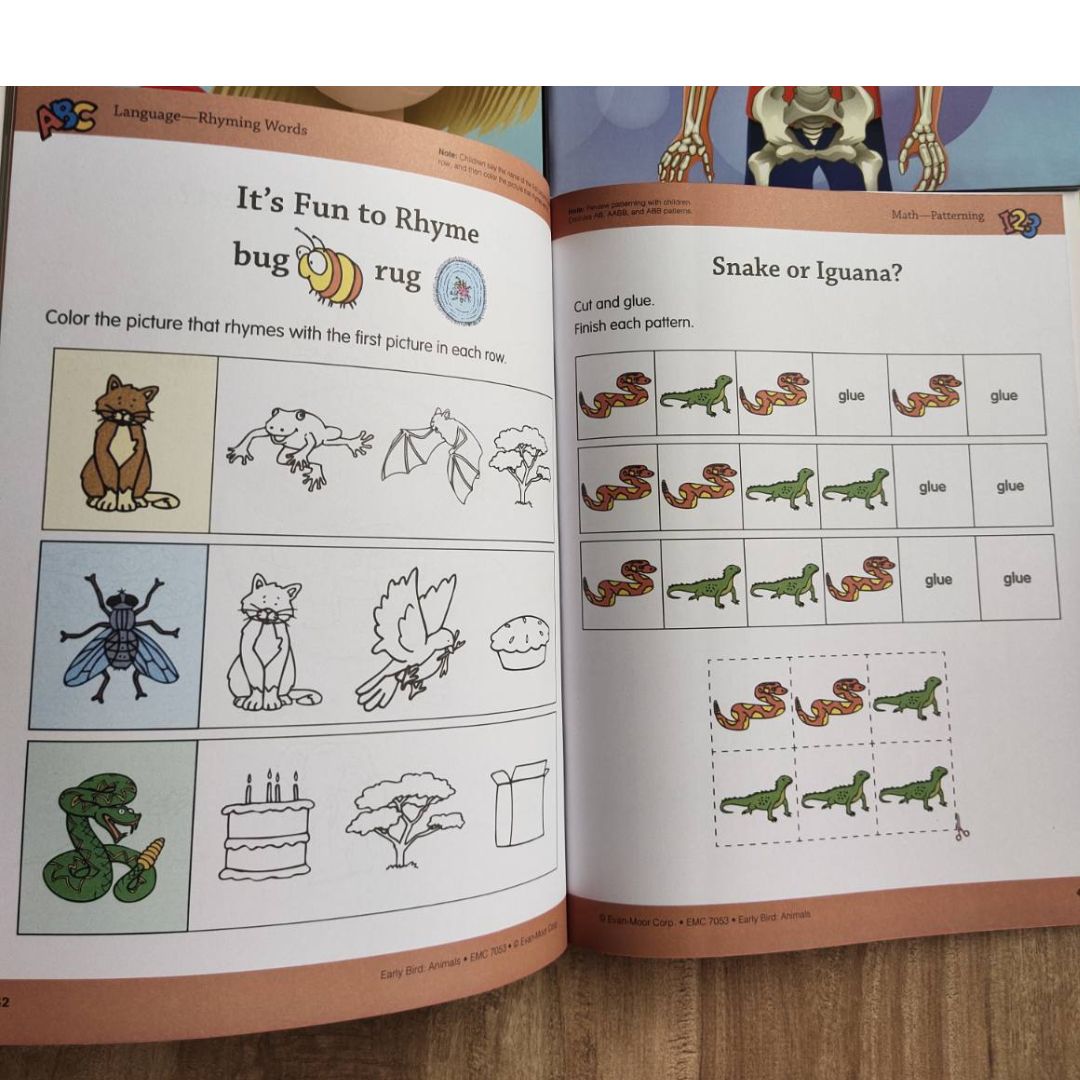 EVAN MOOR EARLY BIRD workbooks (8 books) - Read Learn Grow