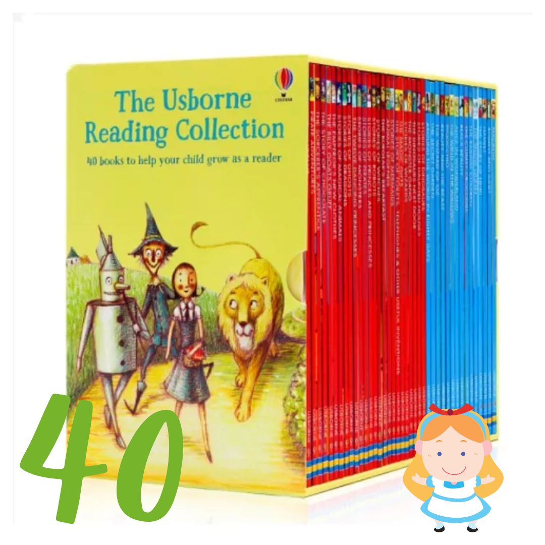Usborne My Third Reading Collection 40 books (YELLOW BOX) - BOX with SLIGHT DENTS. brand new