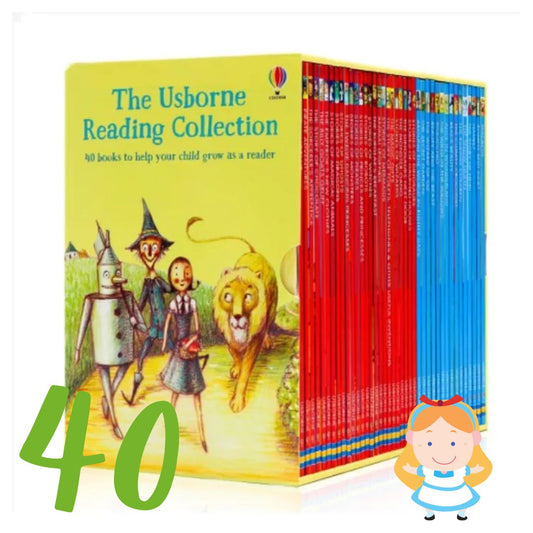 Usborne My Third Reading Collection 40 books (YELLOW BOX) - BOX with SLIGHT DENTS. brand new
