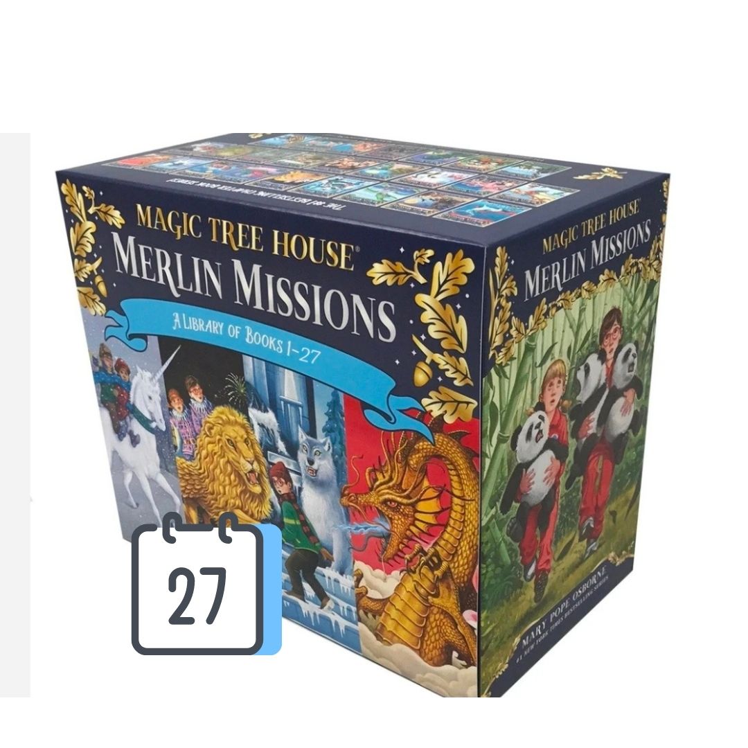 Magic Tree House Merlin Missions #1-27 Boxed Set / Brand new softcovers (BOX with TEARS)