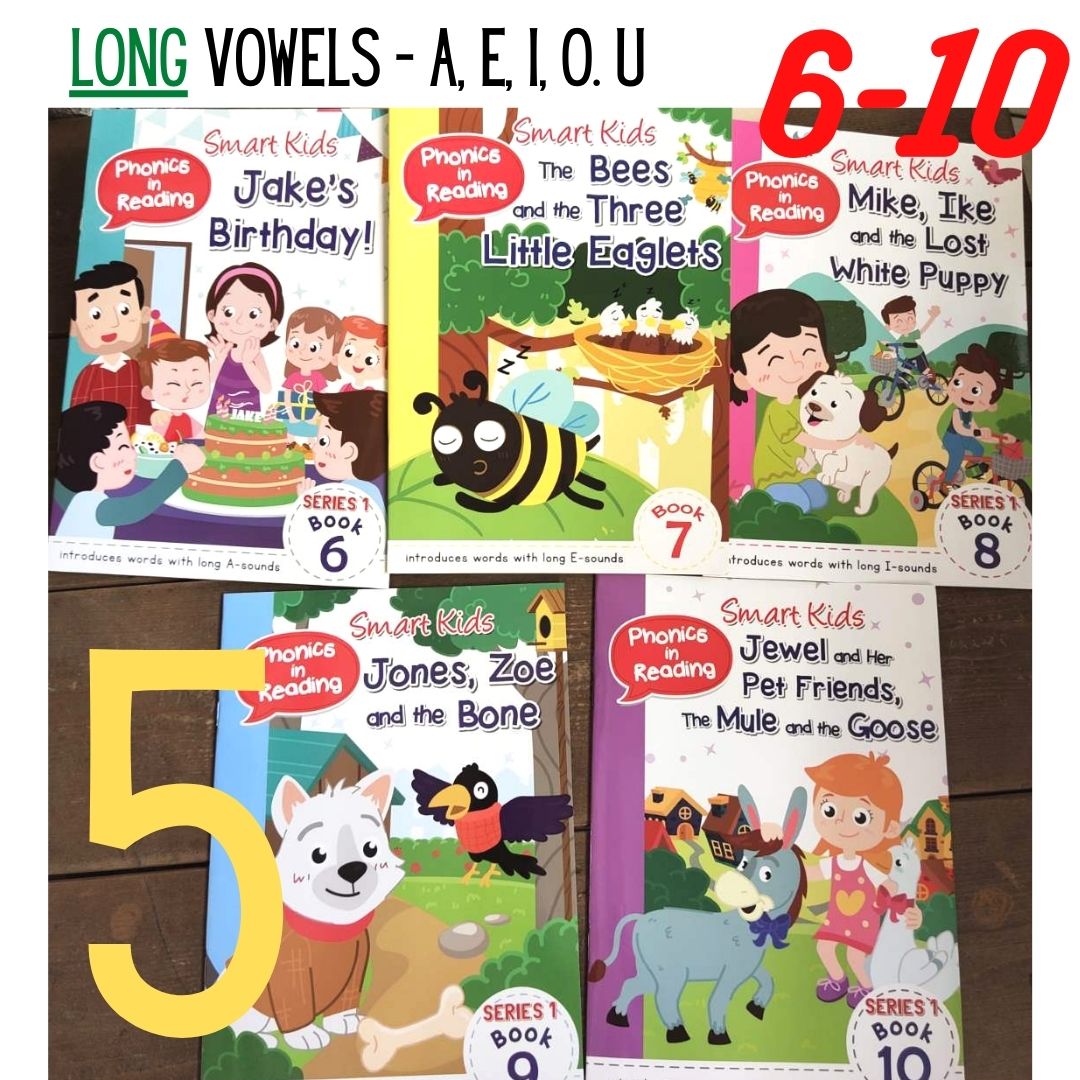 PHONICS IN READING (5 books) Max and Pals (story + workbook) LONG VOWELS
