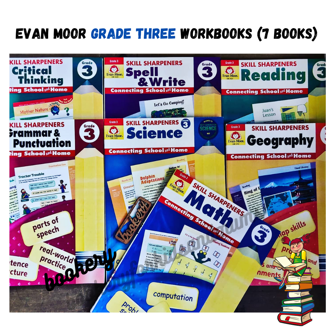 Evan Moor Skill Sharpener Workbooks (7 books) GRADE 3
