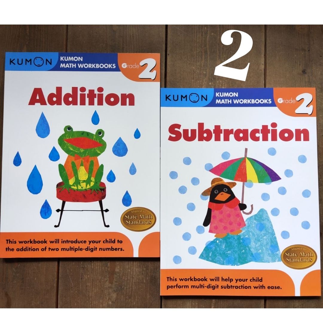 Kumon Math Workbooks for Grade 2 (2 books) Addition and Subtraction