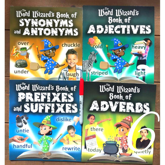The Word Wizard's Book series (grammar) 6 books