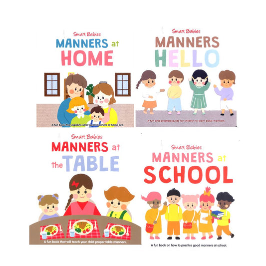 Manners Books || Hello | Table | Home | School (SINGLES) board books