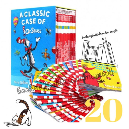 Dr Seuss Classic Case (20 books) brand new softcover, box set (BOX WITH SLIGHT TEARS and DENTS, BOOKS NO DAMAGE)