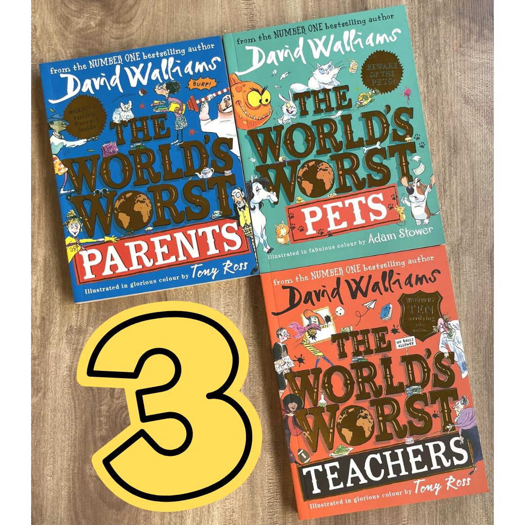 The World's Worst Parents / Pets / Teachers (3 Books) softcover, no box