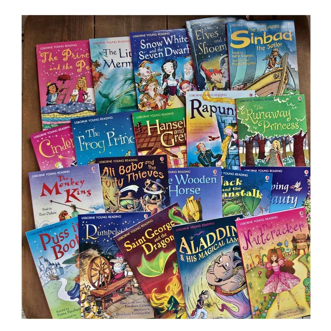 Usborne Second Reading Library (50 books, red box) BOX WITH SLIGHT DENTS