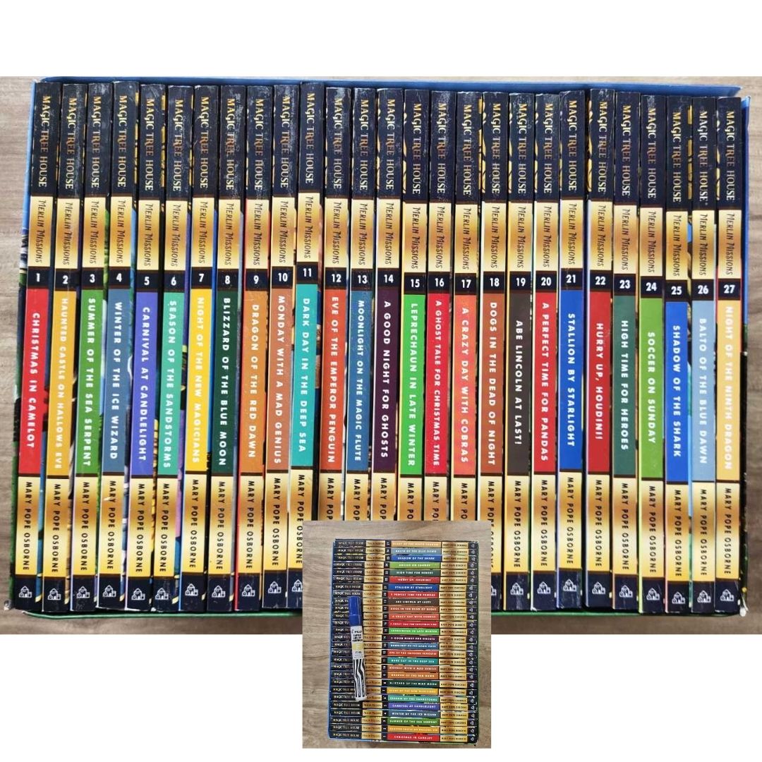 Magic Tree House Merlin Missions #1-27 Boxed Set / Brand new softcovers (BOX with TEARS)