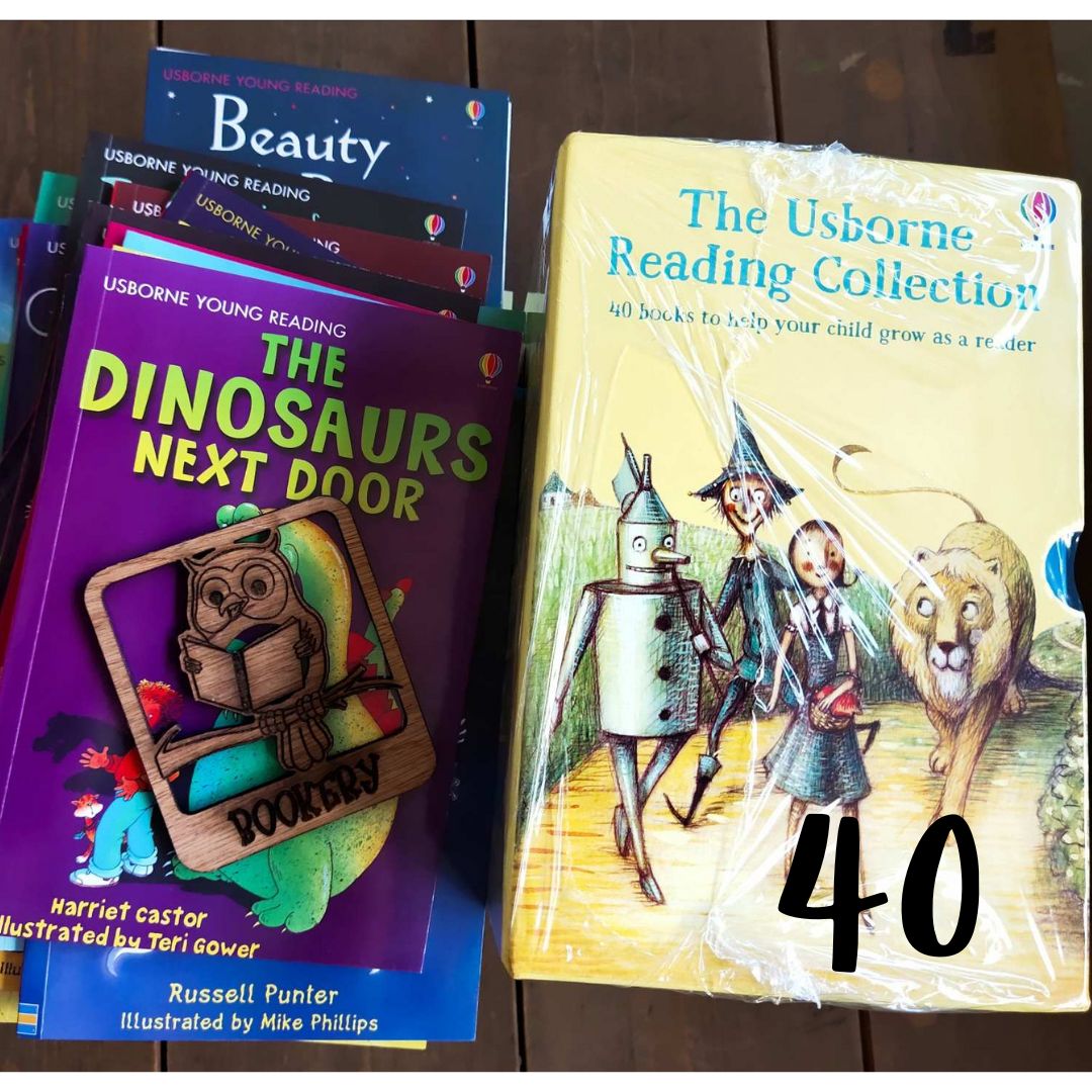 Usborne My Third Reading Collection 40 books (YELLOW BOX) - BOX with SLIGHT DENTS. brand new