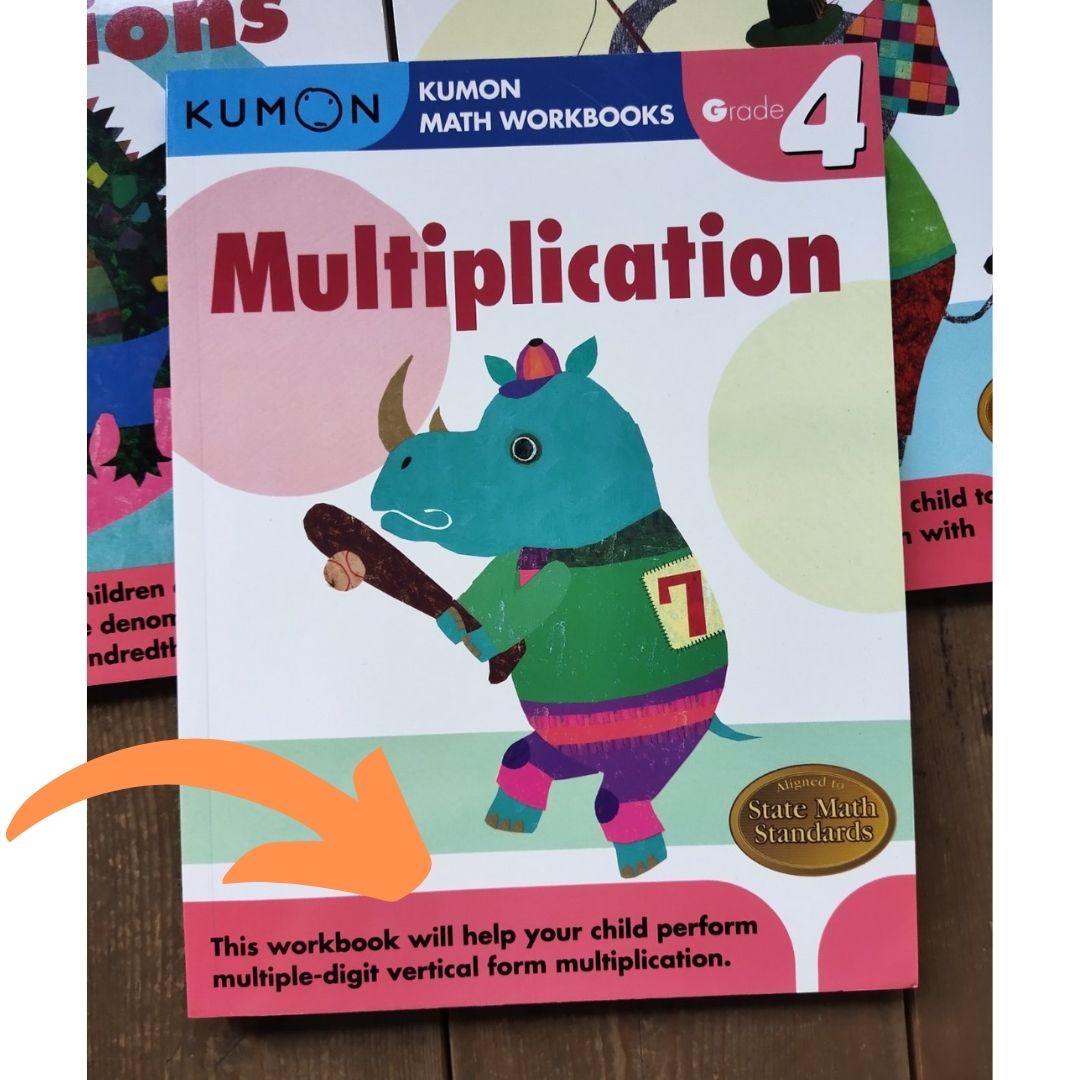 Kumon Math Workbooks for Grade 4 (3 books) Division/ Multiplication/Decimals & Fractions 3 books