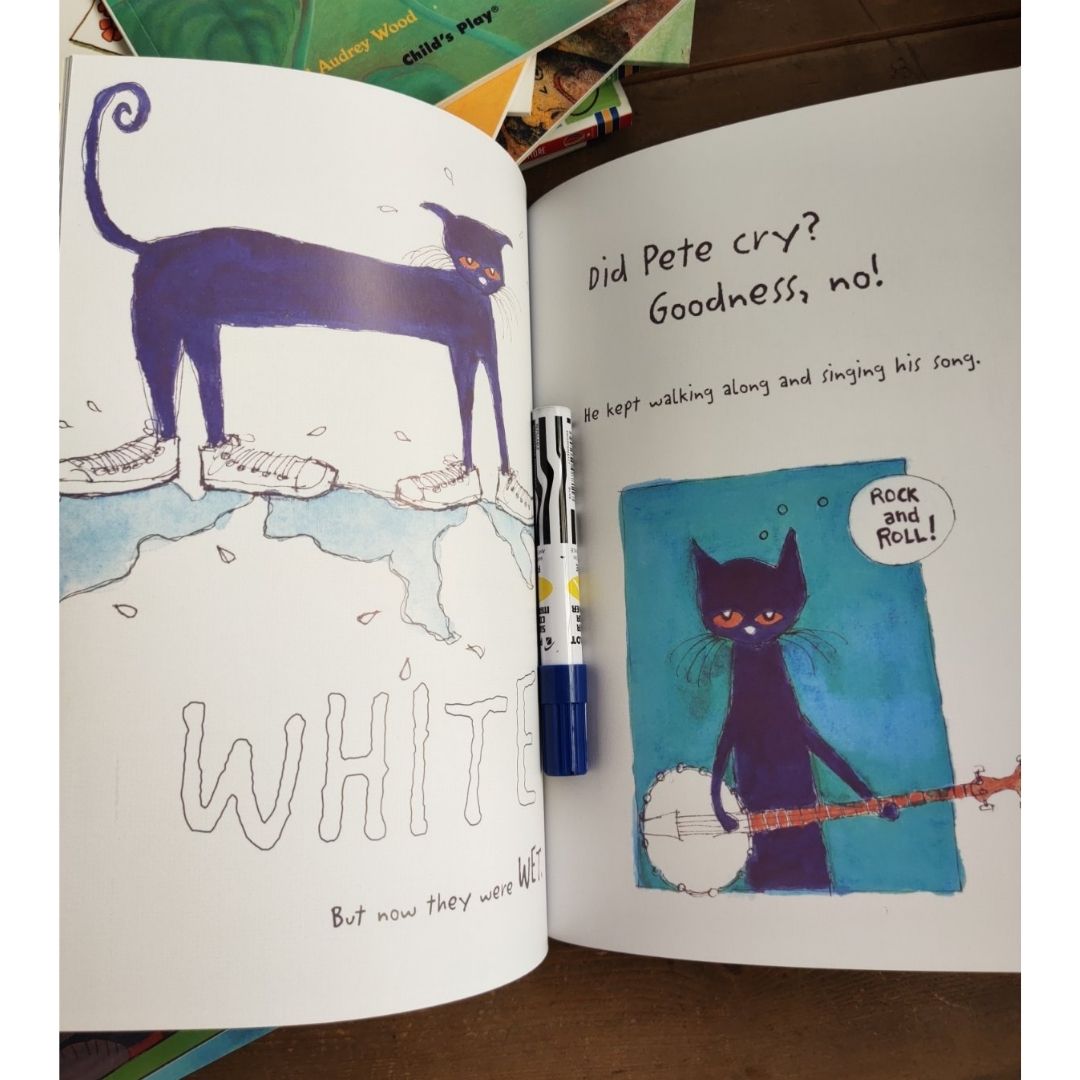 PETE THE CAT: I Love My White Shoes, Rocking in My School Shoes, Saves Christmas, Four Groovy Buttons, Magic Sunglasses, the New Guy and other stories (SINGLES) brand new softcover