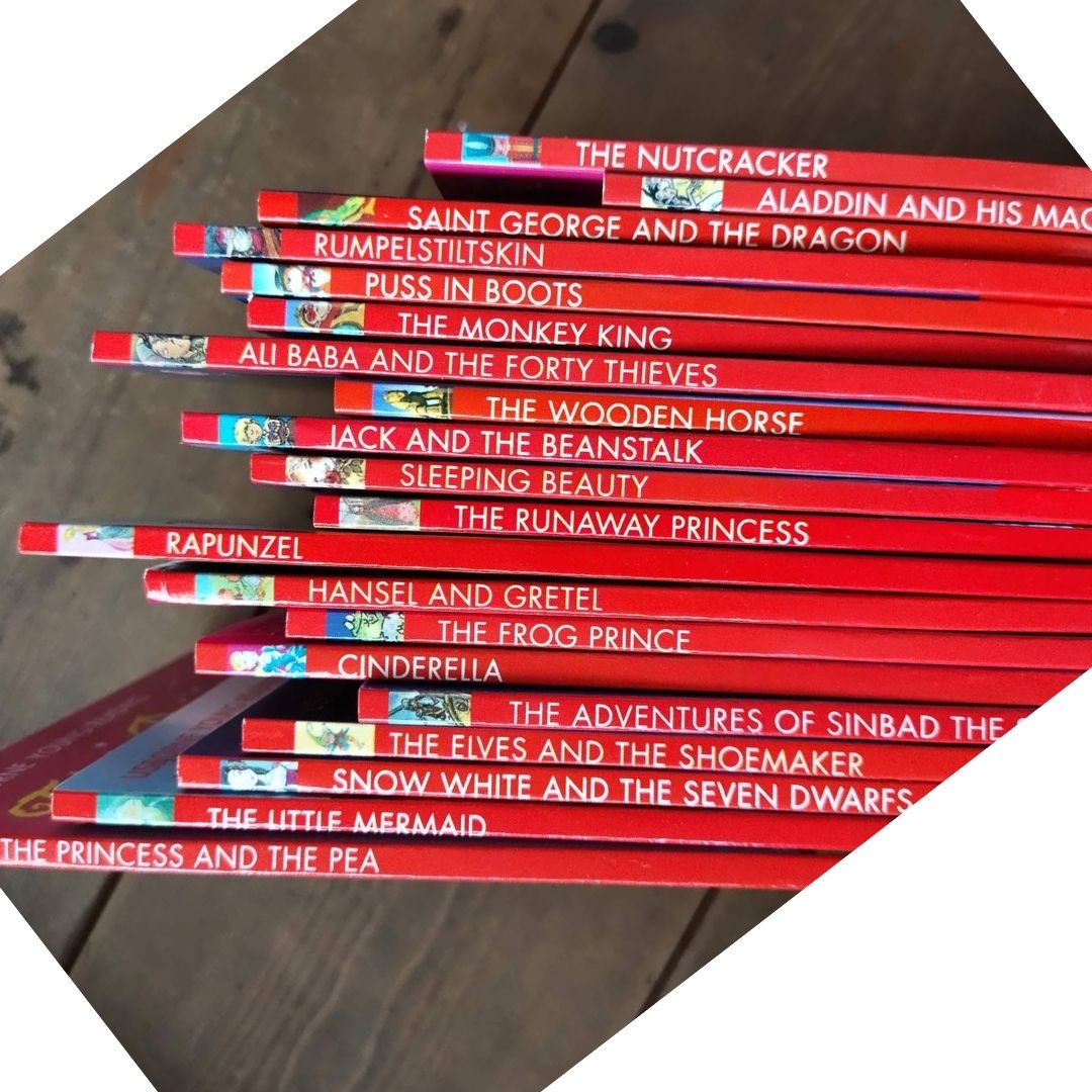 Usborne Second Reading Library (50 books, red box) BOX WITH SLIGHT DENTS