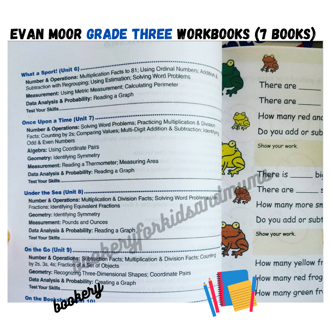 Evan Moor Skill Sharpener Workbooks (7 books) GRADE 3