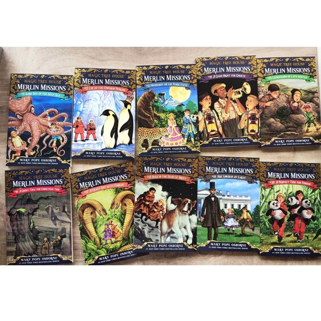 Magic Tree House Merlin Missions #1-27 Boxed Set / Brand new softcovers (BOX with TEARS)