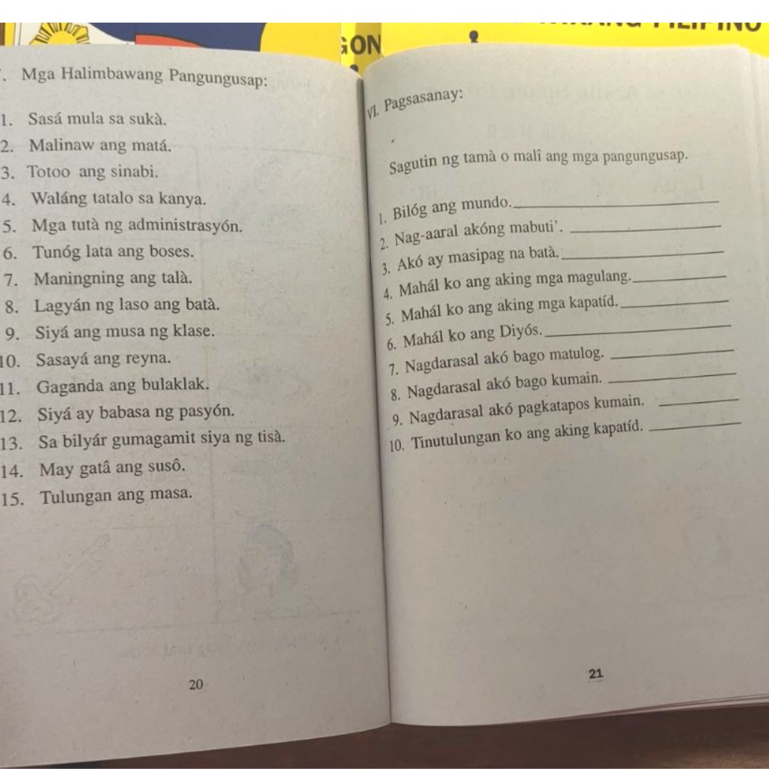 UNANG HAKBANG SA BAGONG WIKANG FILIPINO