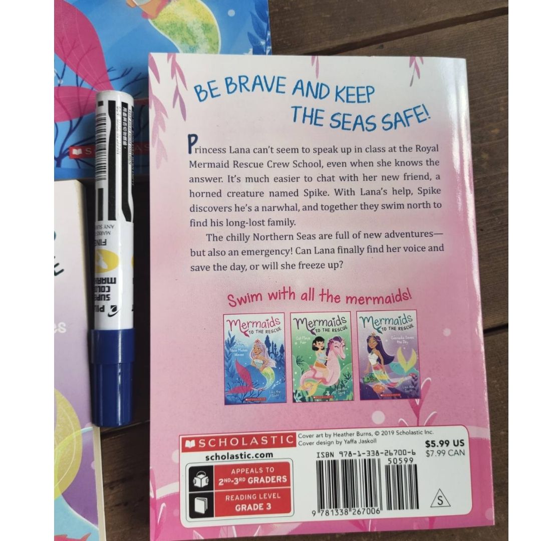 Mermaids to the Rescue (4 books) no box, brand new softcover