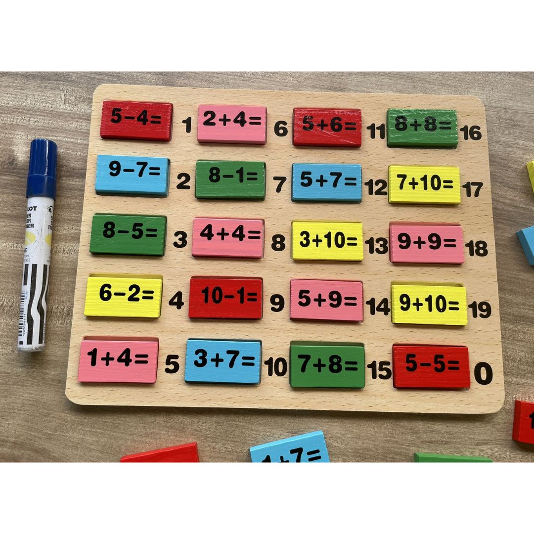 Pre-school Mathematics Domino (Addition and Subtraction Board Game) Box Set