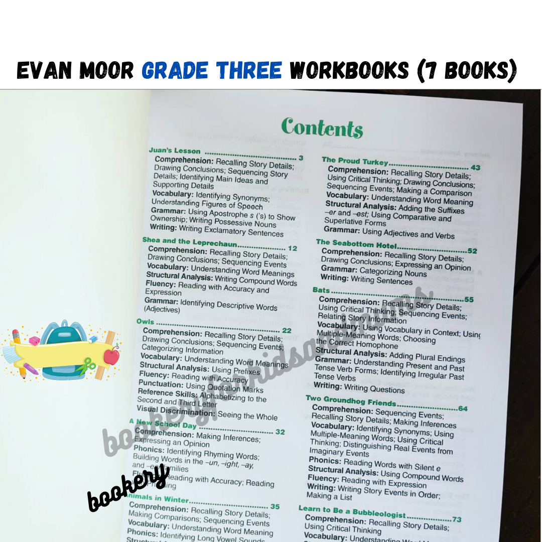 Evan Moor Skill Sharpener Workbooks (7 books) GRADE 3