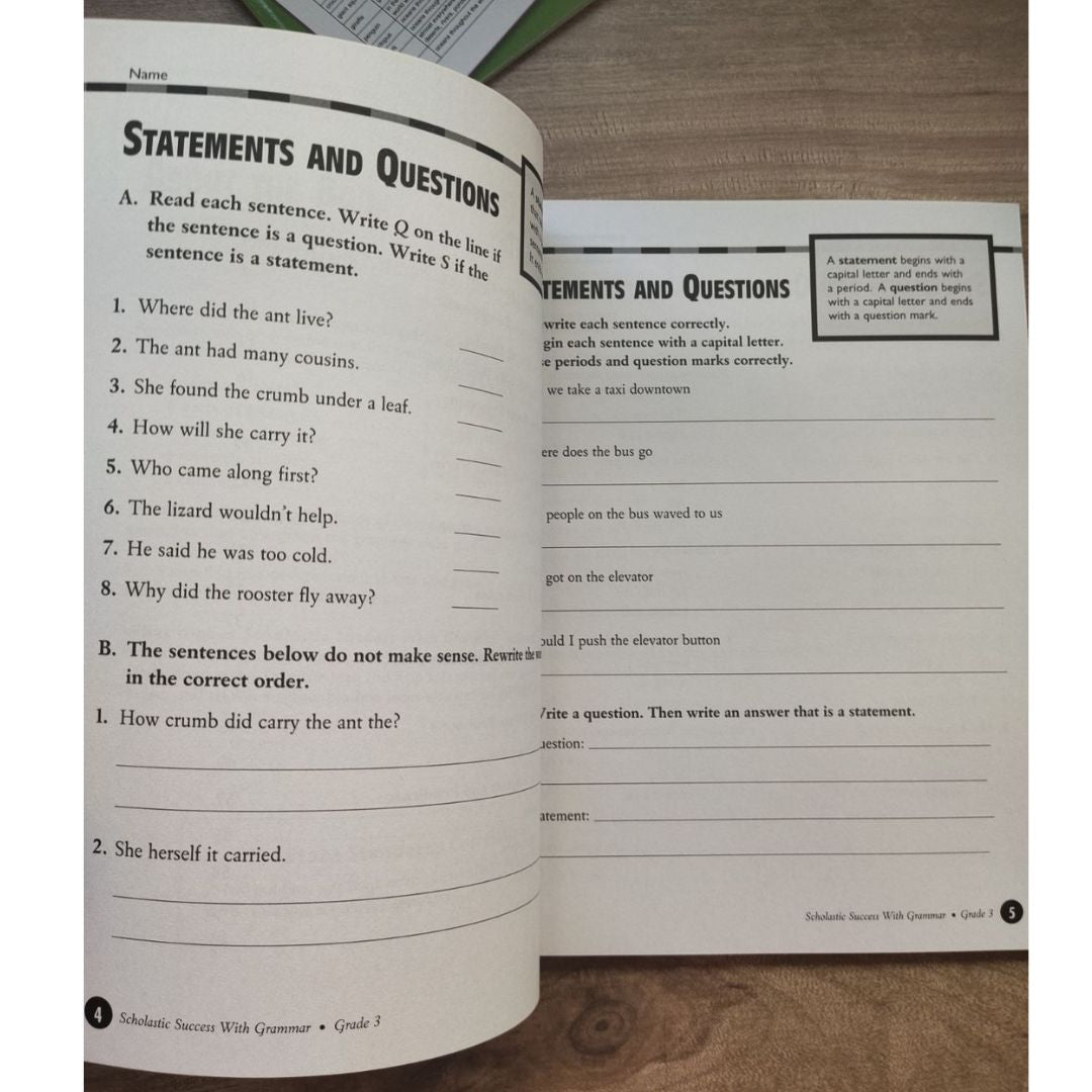 Scholastic Success: Grade THREE - GRAMMAR