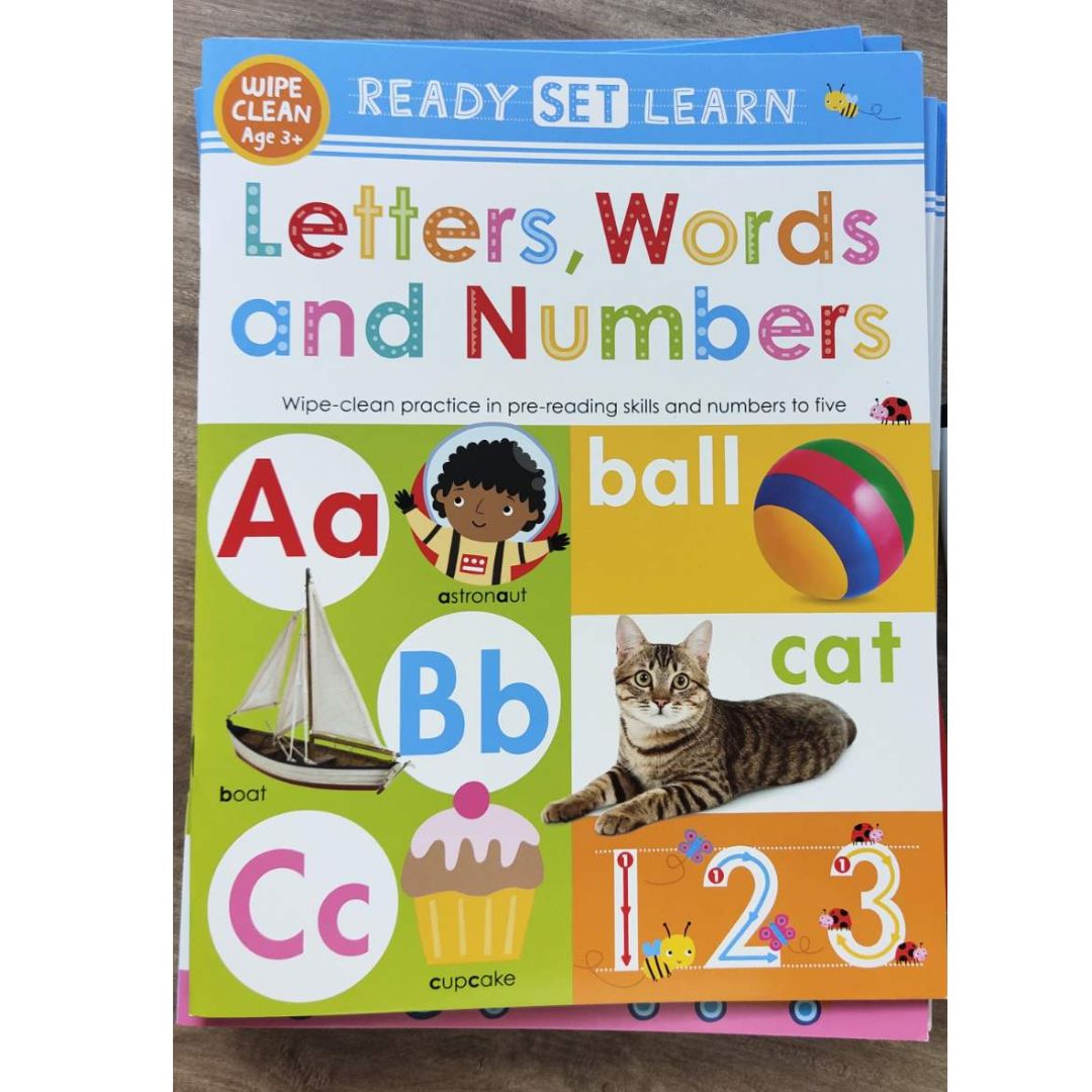 READY SET LEARN Wipe Clean books (10 books)