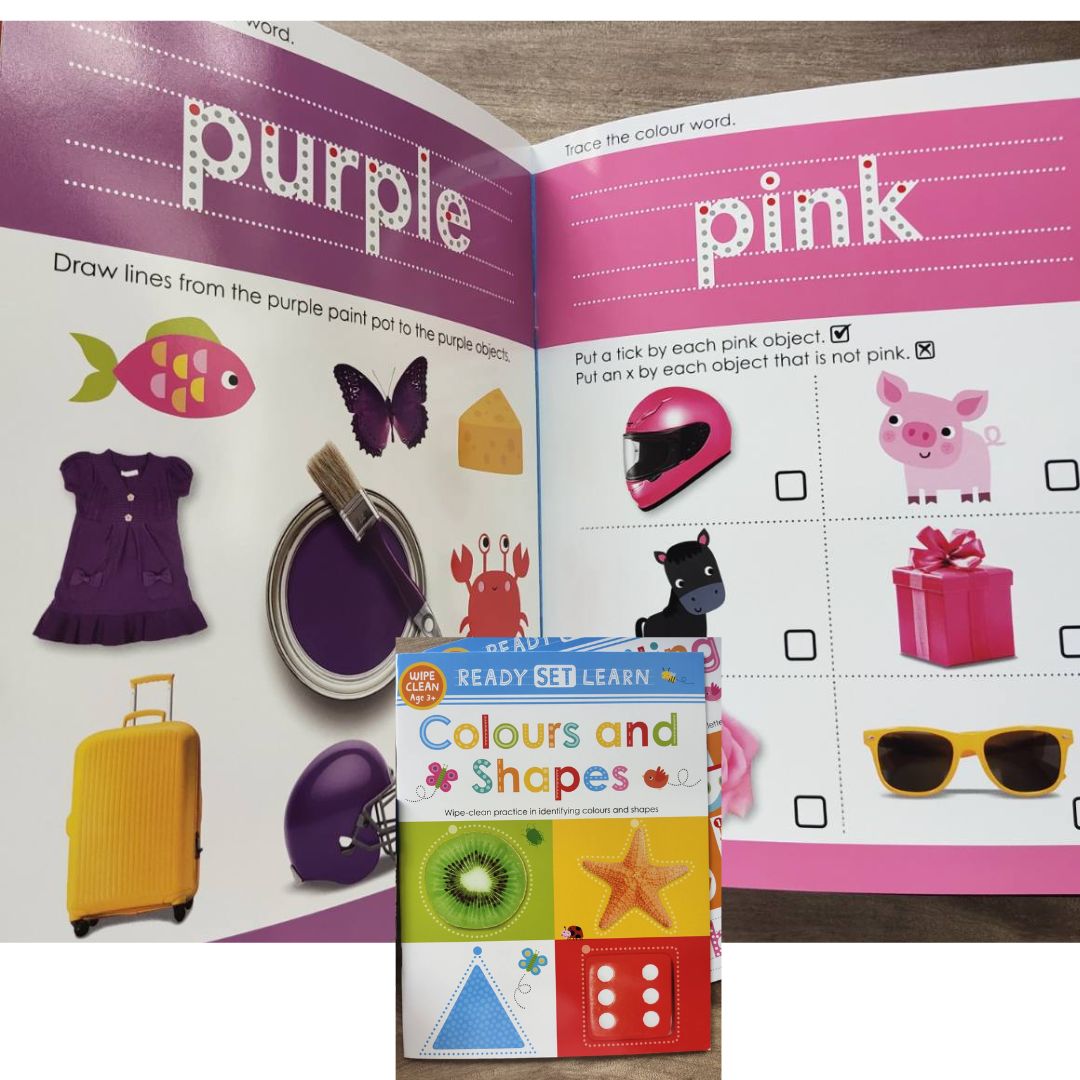 READY SET LEARN Wipe Clean books (10 books)