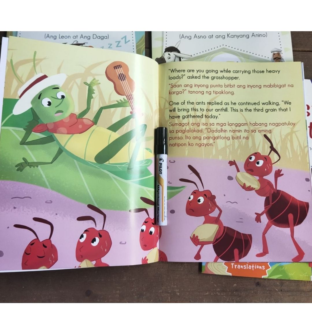 BATANG MATALINO AESOP'S FABLE (with Filipino translations) - 4 books