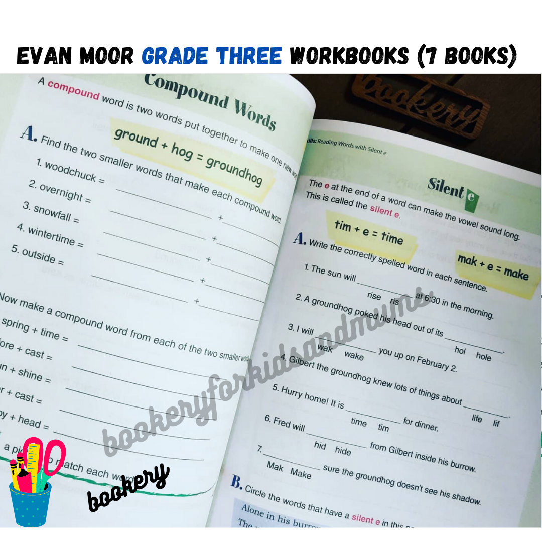 Evan Moor Skill Sharpener Workbooks (7 books) GRADE 3