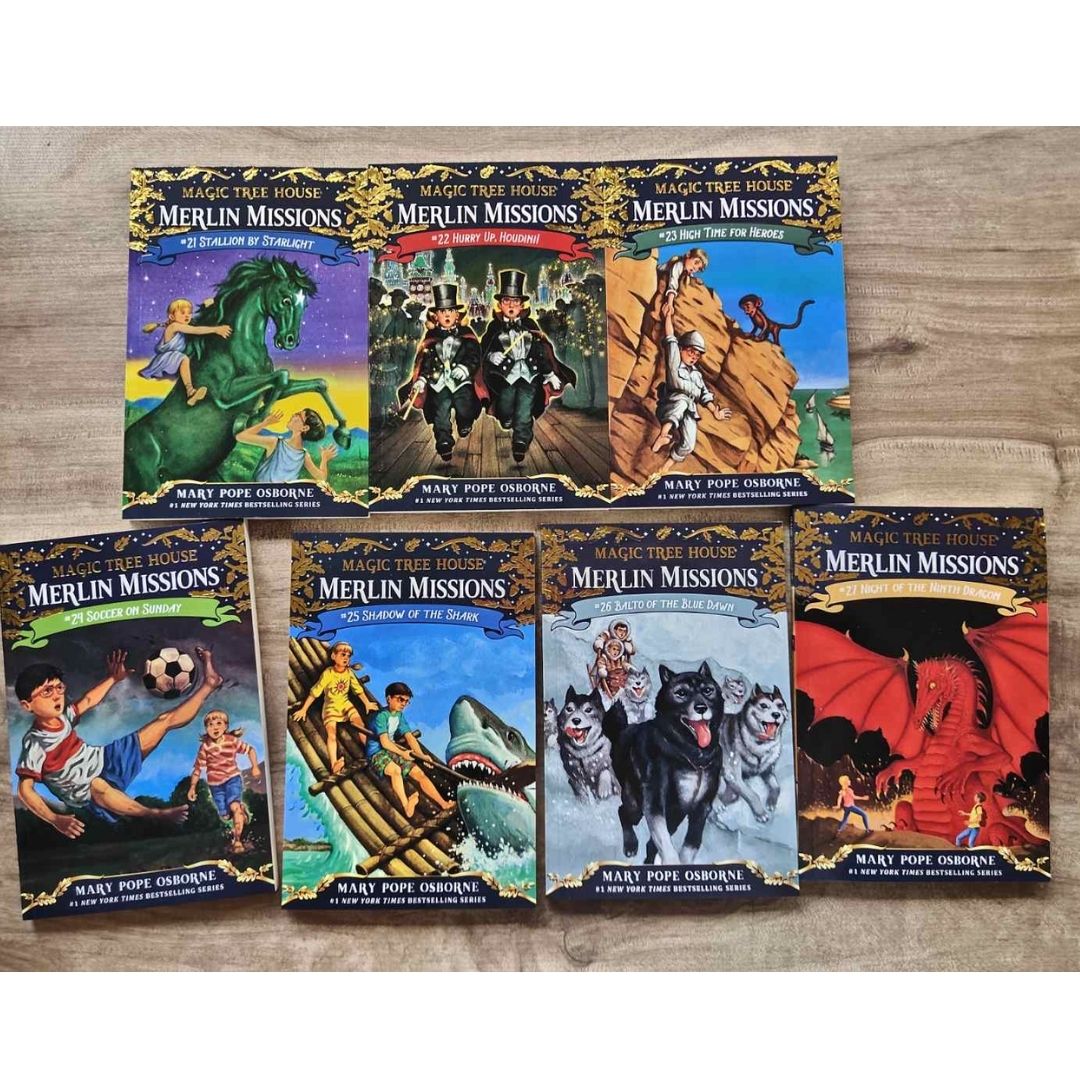 Magic Tree House Merlin Missions #1-27 Boxed Set / Brand new softcovers (BOX with TEARS)