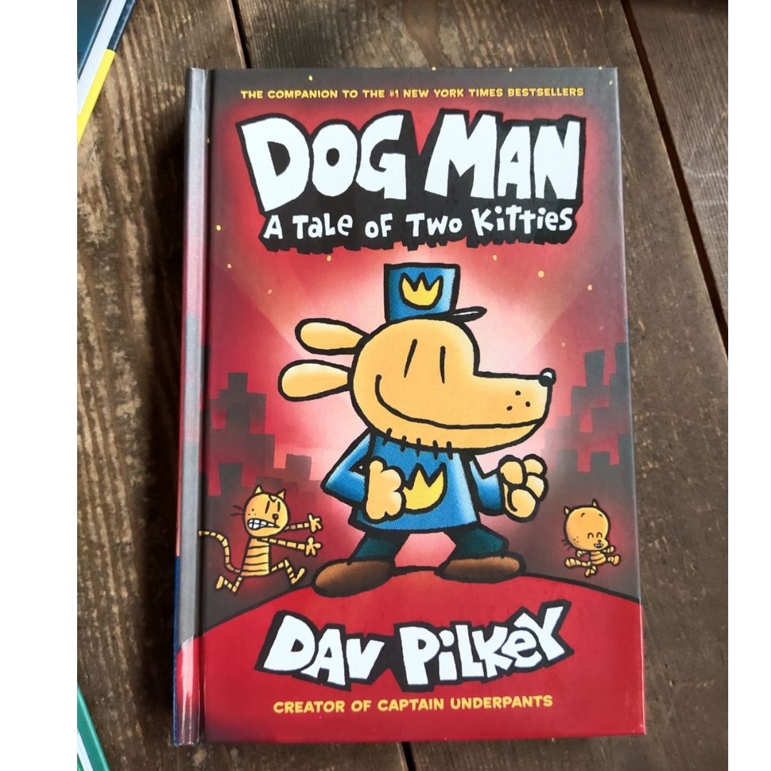 Dog Man set of 17 hardcover books, no box (slight dents and tears on book covers, book pages no damage)