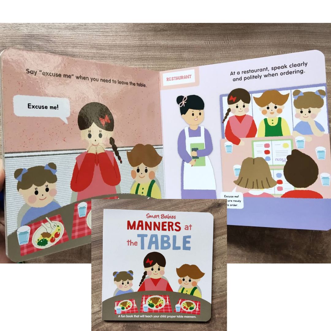 Manners Books || Hello | Table | Home | School (SINGLES) board books