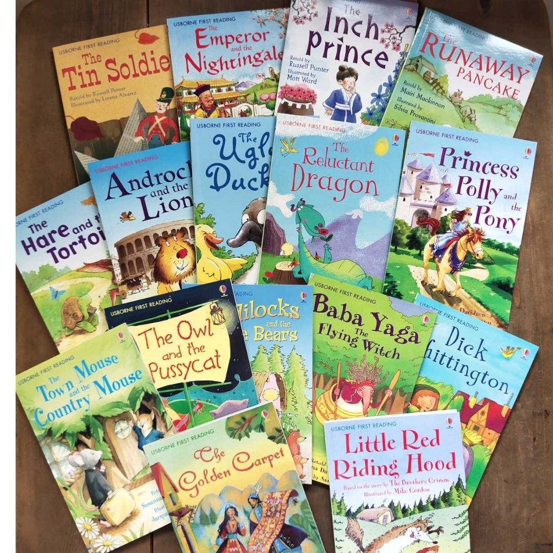 Usborne Second Reading Library (50 books, red box) BOX WITH SLIGHT DENTS