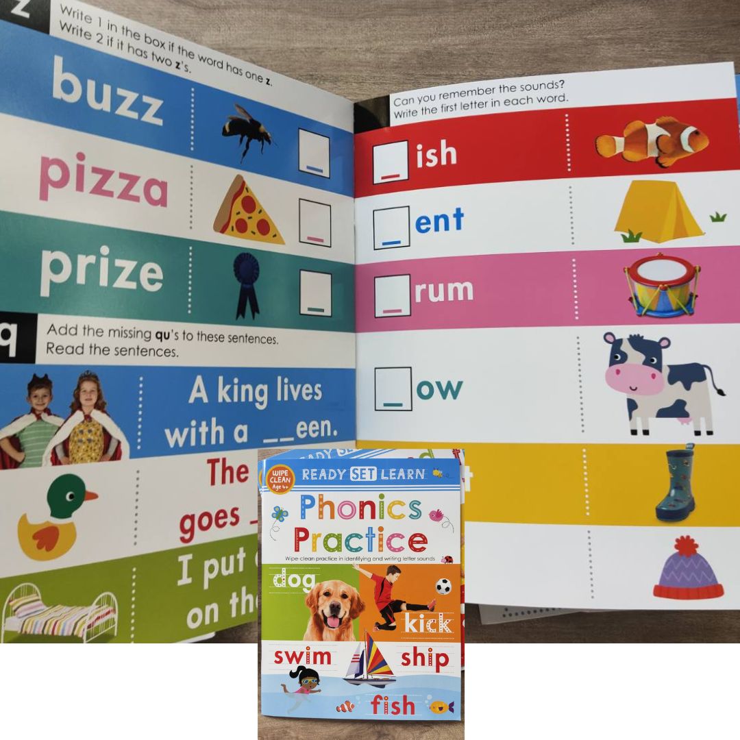 READY SET LEARN Wipe Clean books (10 books)