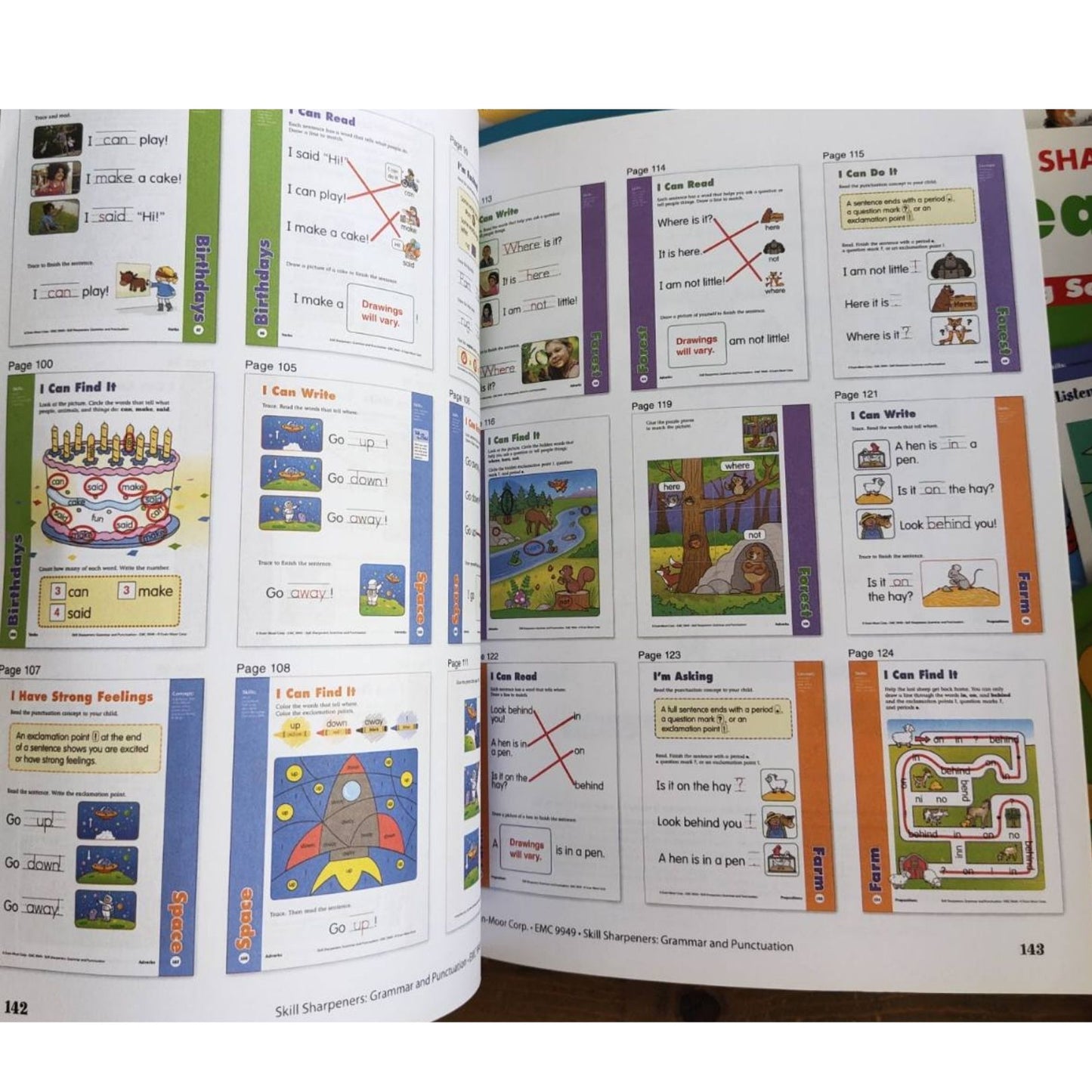 Evan Moor Skill Sharpener Workbooks (7 books) PreKINDER
