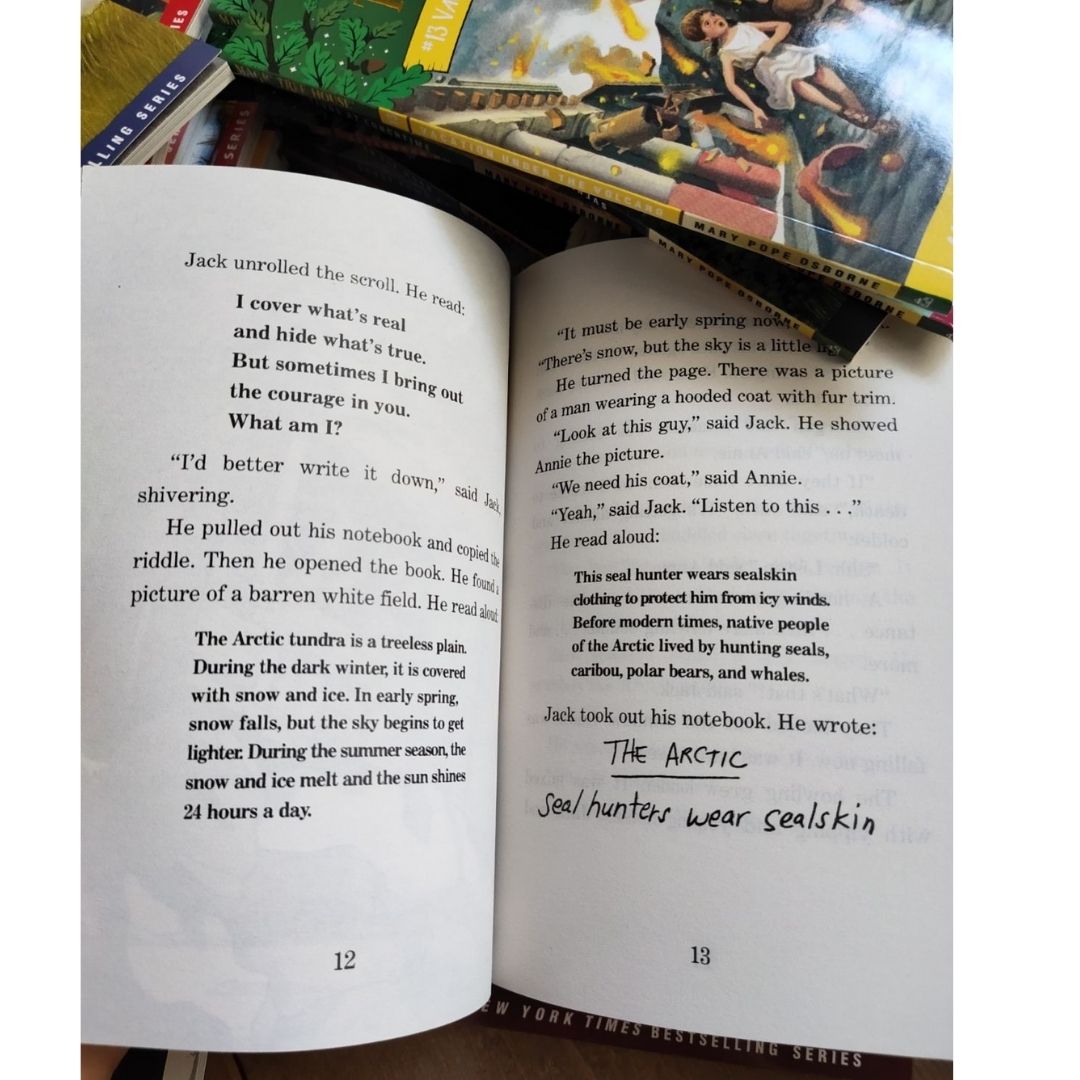 Magic Tree House: A Library Of Books 40 BOOKS Box Set (39 chapter books + 1 workbook) BOX with SLIGHT TEAR and DENTS