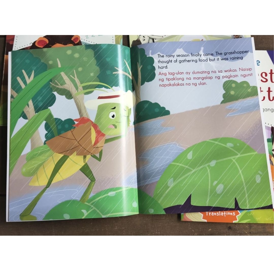 BATANG MATALINO AESOP'S FABLE (with Filipino translations) - 4 books