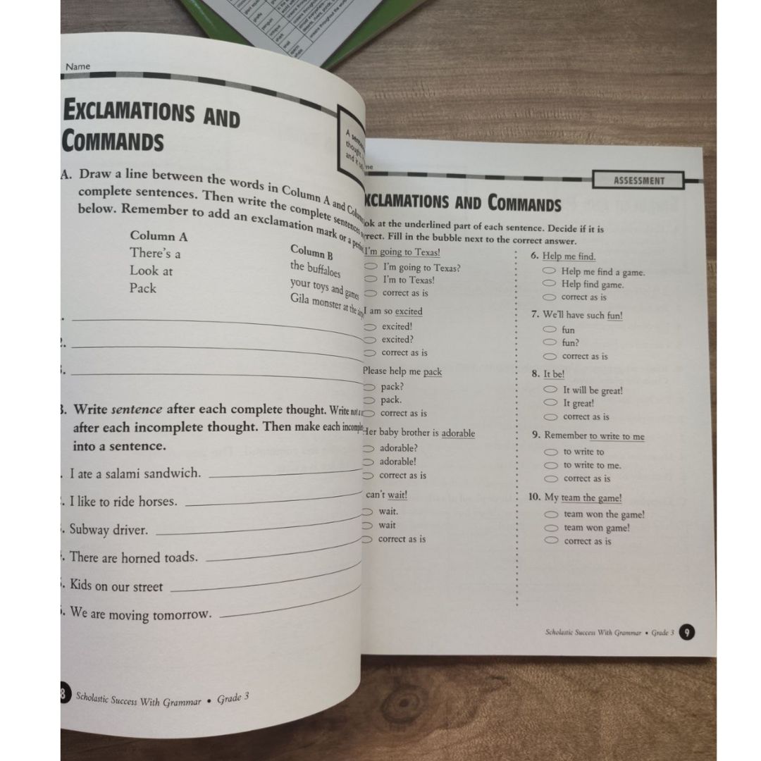 Scholastic Success: Grade THREE - GRAMMAR