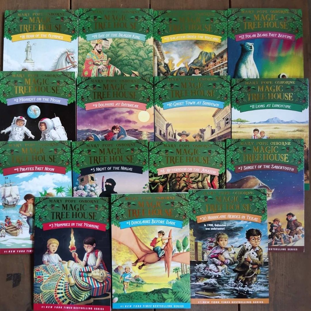 Magic Tree House: A Library Of Books 40 BOOKS Box Set (39 chapter books + 1 workbook) BOX with SLIGHT TEAR and DENTS