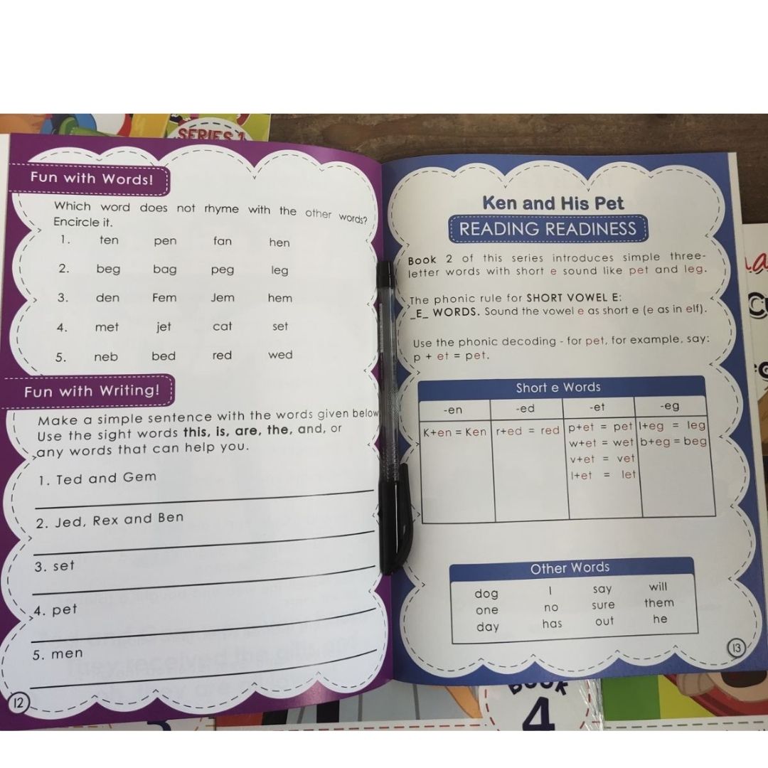 PHONICS IN READING (5 books) Max and Pals (story + workbook)