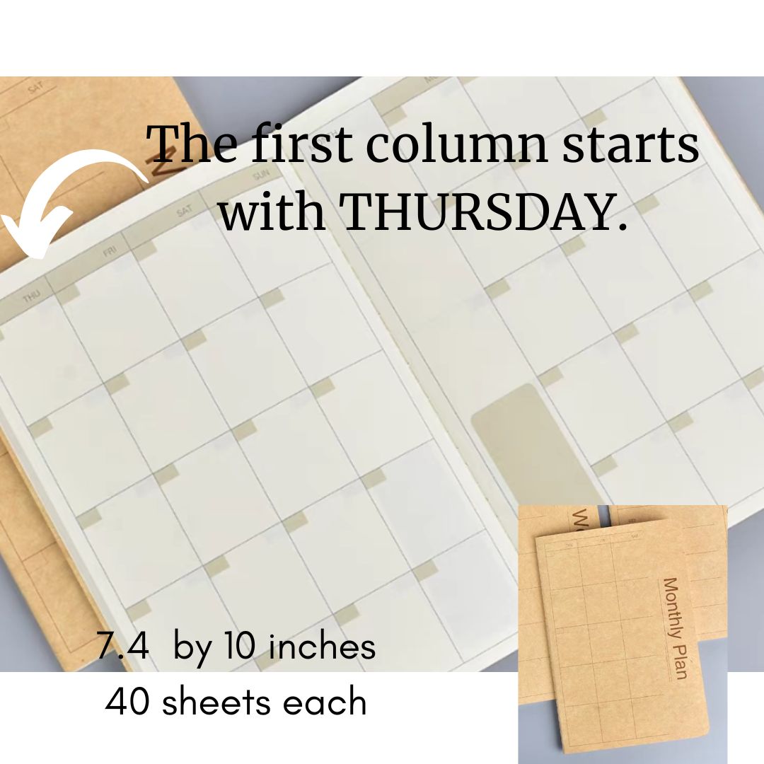 Weekly and Monthly Planner (B5)