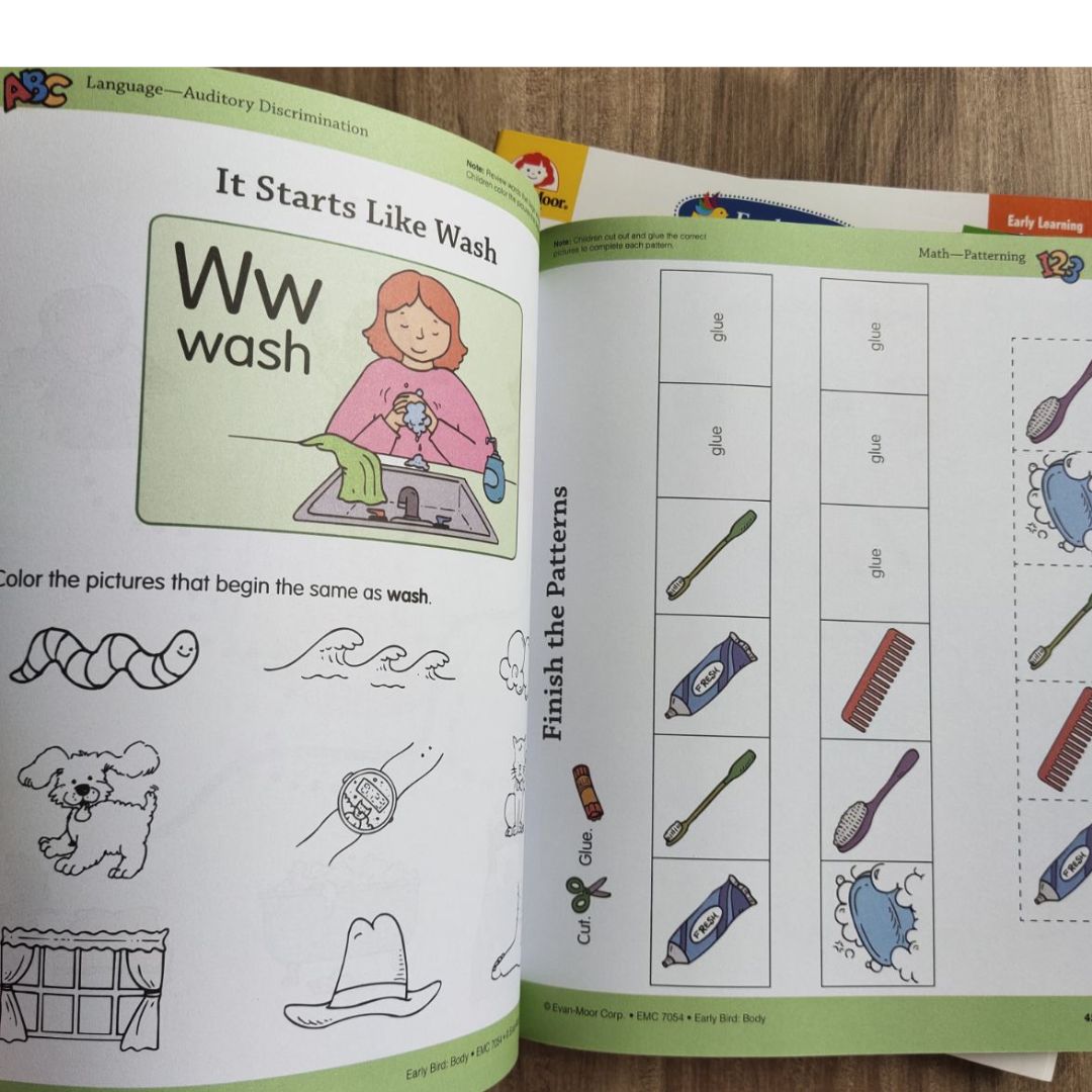 EVAN MOOR EARLY BIRD workbooks (8 books) - Read Learn Grow