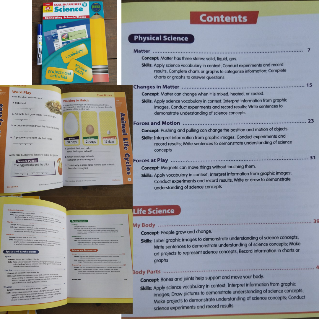 Evan Moor Skill Sharpener Workbooks (7 books) GRADE 2