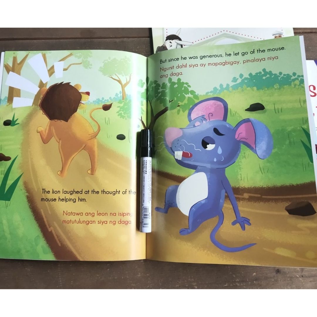 BATANG MATALINO AESOP'S FABLE (with Filipino translations) - 4 books
